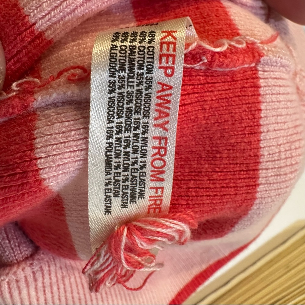 *SOLD* Anthropologie x Daily Practice Striped Sweater Shorts Pink Size 2X - Picture 11 of 13